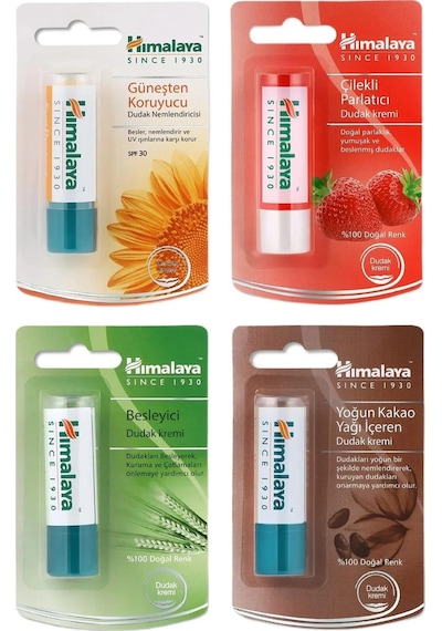 Himalaya Yoğun Nemlendirici ve Besleyici Dudak Bakım Kremi Seti 4 x 4.5 G