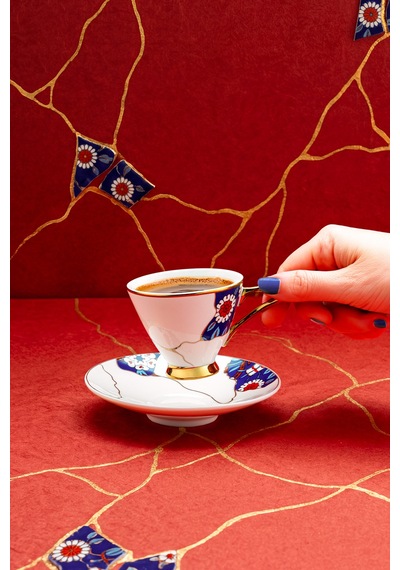 Emsan Kintsugi 6 Kişilik Kahve Fincan Takımı 100 Ml Multicolor