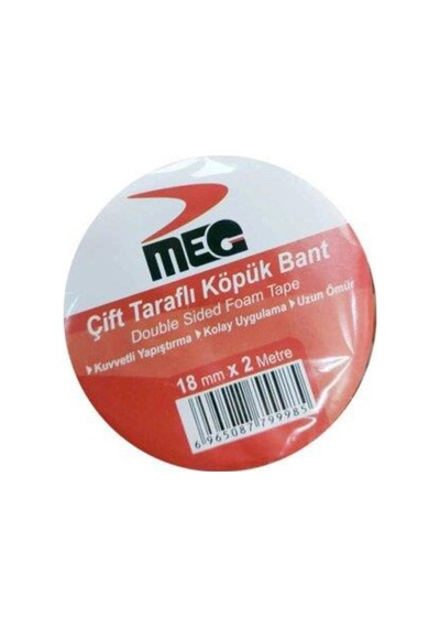 Evvon Çift Taraflı Köpük Bandı 18 Mmx2mt
