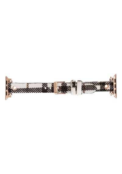 Bloomband Signature Wild Zebra Leather Apple Uyumlu Watch Band - 44/45/46/49mm