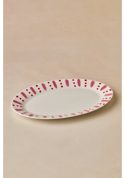 Karaca Cherry Time Kayık Tabak 30 Cm Kırmızı