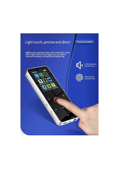 Bluetooth Lu Mp3-mp4 Çalar Ses Kayıt Fm Radyolu Şarjlı Mp4 Player Dahili Hoparlör 8gb Hafızalı