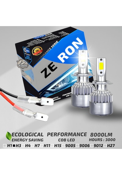 Zeron Performance Series H3 Led Xenon Şimşek Etkilii Led Xenon Led Ampull