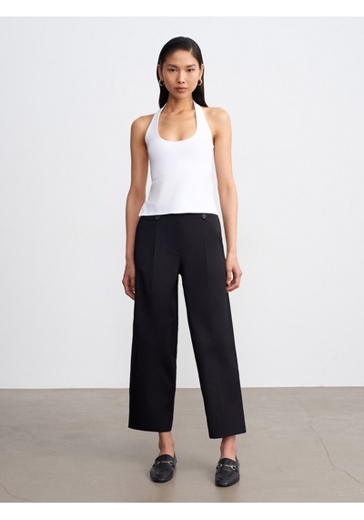 Dilvin 32726 Halter Yaka Top-beyaz