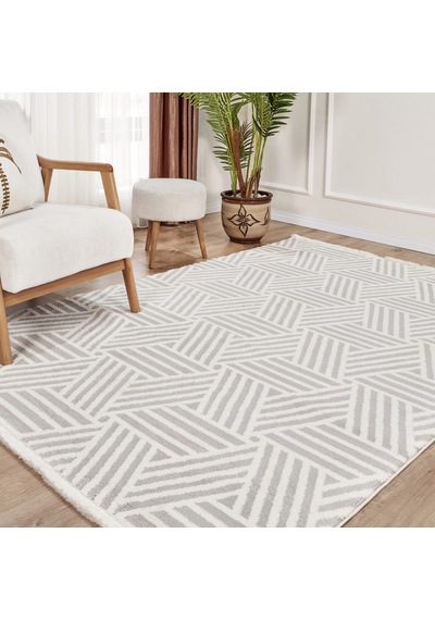 Kaşmir Halı 7/24 Plushy Tova Gray 160x230 Cm Gri
