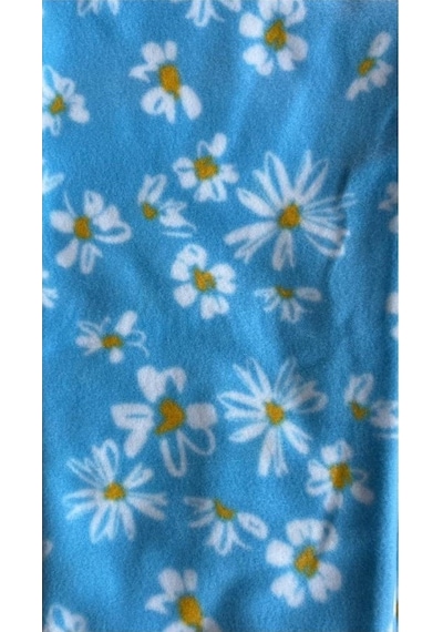 Mihra Kadın Desenli Yumuşak Polar Kışlık Pijama Eşofman Tek Alt Mavi