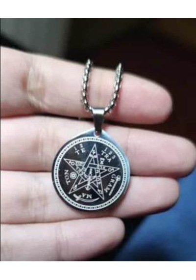 Alsade Tetragrammaton Çekicilik İlk Sembol Wiccan Pentegram Kolye Gümüş