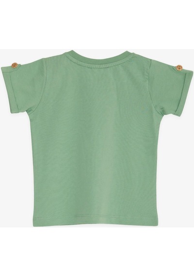 Breeze Erkek Bebek Tişört Cepli Kolları Düğme Aksesuarlı 9 Ay-3 Yaş, Mint Yeşili-mint Yeşili Mint Yeşili