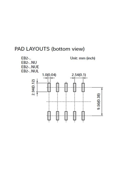 5v Eb2-5nu Smd Röle Dpdt 1a Eb2 Series Non Latching Eb2 Series Smd Low Signal Relay