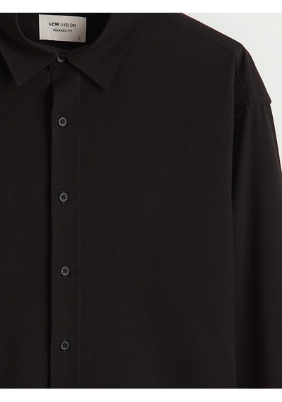 Lcw Vision Siyah Regular Fit Armürlü Erkek Gömlek