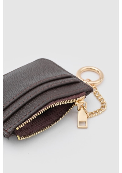 Shule Bags Nook Fermuarlı Charm Kartlık Acı Kahve Acı Kahverengi