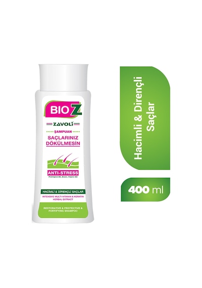 Bioz Dirençli Saçlar için Stess Şampuan 400 ML