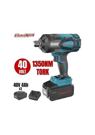 Catpower 3/4 Akülü Somun Sıkma Kömürsüz Çift Akülü Li-ıon 40v 4ah