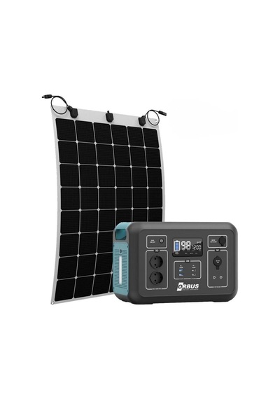 Orbus 1200w Taşınabilir Güç Kaynağı Ve 110w Esnek Panel