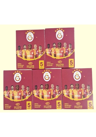 Mythos Rise Galatasaray Lisanslı Futbolcu Kartları 2025 - 2026 Sezon 5 Kutu 25 Kart