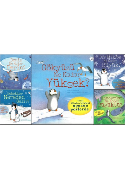 Tübitak Okul Öncesi Penguen Pipkin Ciltli 5 Kitap Set 3+ Yaş