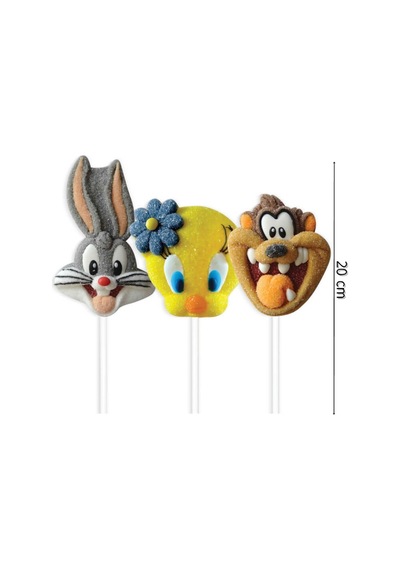 Lisanslı Looney Tunes Marshmallow Lolipop 45 Gr 12 Adet