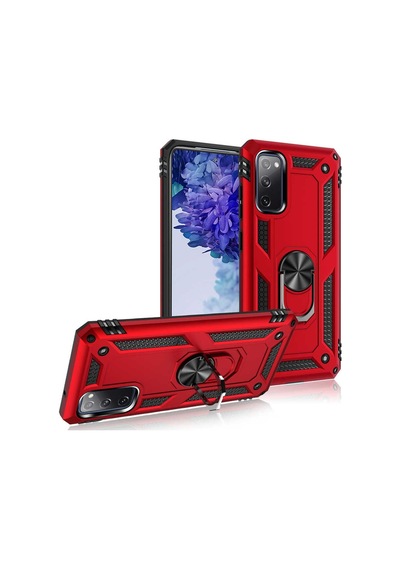 Galaxy S20 Fe Kılıf Zore Vega Yüzük Standlı Zırh Kılıf