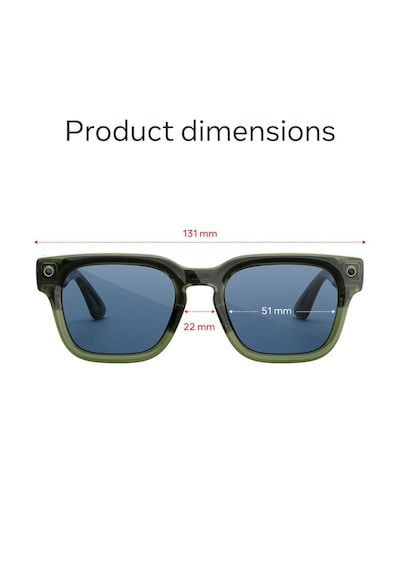 Meta Glasses Fury Racing Green Frame Light Blue Atlantic Lens