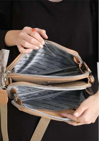 Just Polo Omuz Askılı Çapraz Kadın Çantası Kum 56302420