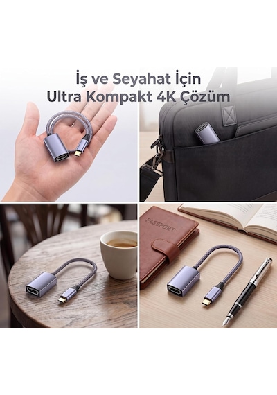 Type-c To Hdmı 4k 60hz Ofc Bakır Çevirici Dönüştürücü Adaptör