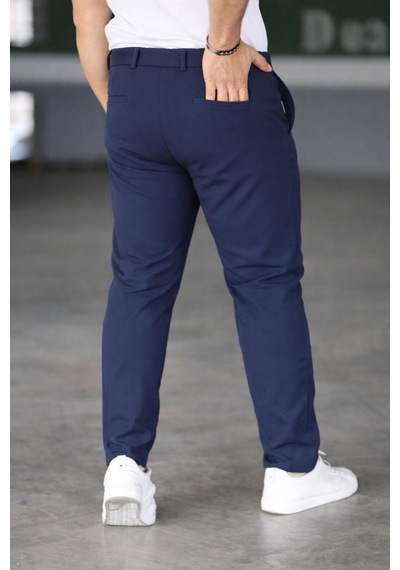 Bürke Erkek Lacivert Renk Kaliteli Battal Büyük Beden Kumaş Pantolon (100-135 kg battal beden 40-42-44)