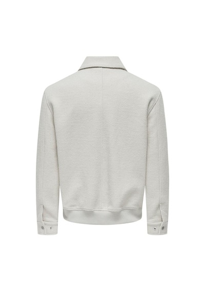 Only & Sons Gri Erkek Mont Onswayne Wool Bomber Otw