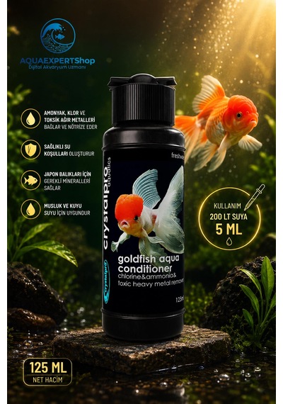 Crystalpro Goldfish Aqua Conditioner Japon Balıkları İçin Su Düzenleyici - Japon Balıkları İçin Özel Formül - 125ml