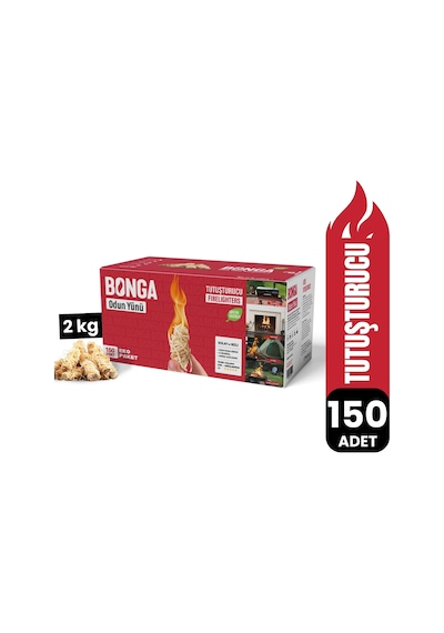 Bonga Odun Yünü Tutuşturucu 150 Adet - 2 Kg