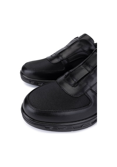 Tamer Tanca Erkek Hakiki Deri Siyah Sneakers & Spor Bot 298 3299-56602 Erk Bot Sk25-26 Sıyah Siyah