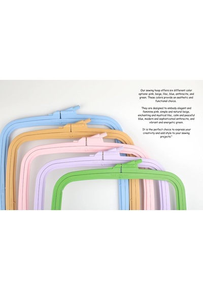 Bej Büyük No:4 Plastik Kare Nakış Kasnağı, Çapraz Dikiş Çemberleri, Zımba İğne Halkası, Kendin Yap El İşi Dikiş, Abs Plastik Nakış Çemberleri