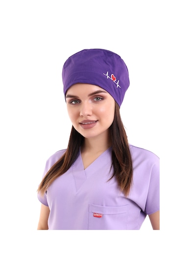 Mor Kalp Ritim İşlemeli Cerrahi Bone - Doktor Bone-Standart-128 Mor