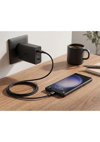 Trw385 65w Type-c Ve Usb Çıkışlı Hızlı Şarj Adaptörü - 3 Portlu Duvar Şarj Aleti