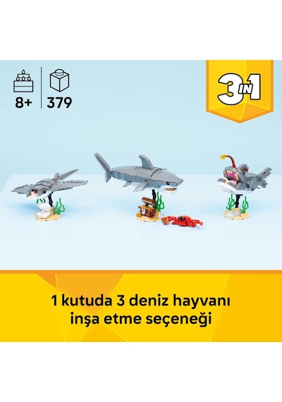 LEGO® Creator Acımasız Köpek Balığı ile Hazine Sandığı 31381 – 8 Yaş Üzeri Çocuklar için Yaratıcı Oyuncak Yapım Seti (379P)