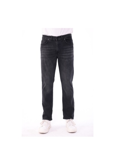 Blayn Jeans Erkek Tint Efekt Diz İzi Yapmayan Pamuklu Esnek Denim Jean Kot Pantolon Regular Kalıp Antrasit Efektli