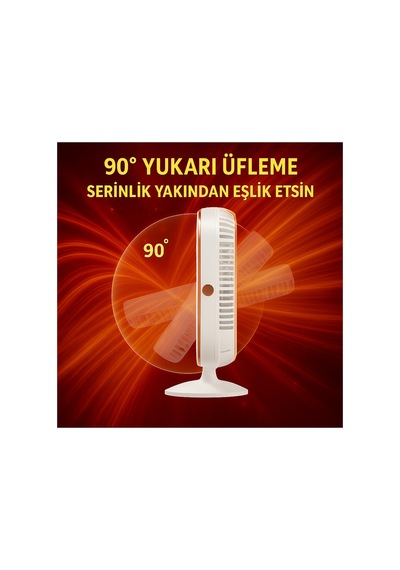 Taşınabilir Fan Usb Şarjlı, Dijital Kontrollü, Yüksek Performanslı Soğutma Kapalı Ve Açık Alanlar Beyaz - 737582599