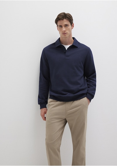 Mavi - Polo Yaka Lacivert Sweatshirt 0s10420-82318 Lacivert