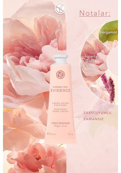 Yves Rocher Comme Une Evidence Parfümlü El Kremi- Comme Une Evidence- Kadın Parfüm- Vegan-30ml