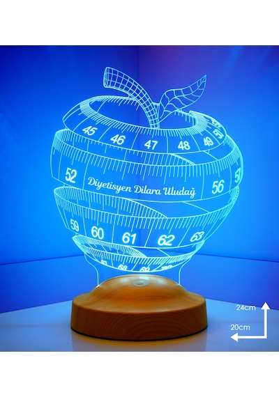 Diyetisyenler Günü Hediyesi, Diyetisyene Hediye 3D Led Lamba