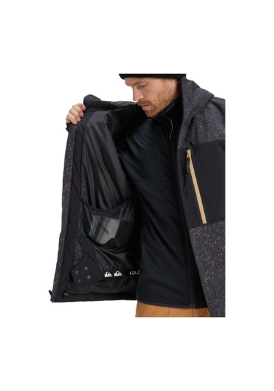Quıksılver Quiksilver Sycamore Printed Jk Erkek Siyah Snowboard Ceketi 6457 Siyah