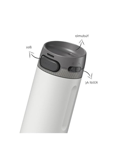 Çelik Termos, 500 Ml Kapasite İle Soğuk İçecekler İçin Uygun Açık Beyaz