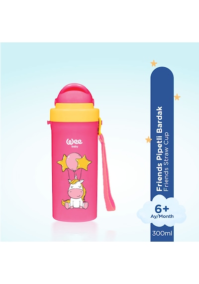 Wee Baby  Pipetli Bardak 300 ML - Pembe