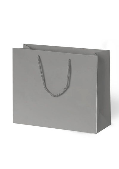 Gümüş Lüks Karton Çanta 42x38x12cm Pakette 10 Ad