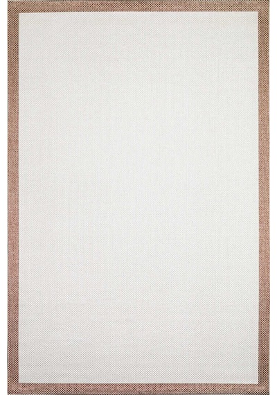 Natura Sisal Hasır Görünümlü Çerçeveli Halı Ntr03 Kahve-krem