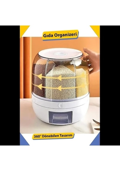 Dönebilen Kuru Gıda Ve Bakliyat Organizeri Çok Renkli