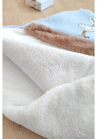 Erkek Bebek Mavi Triko Battaniye Welsoft Stl6395 Mavi