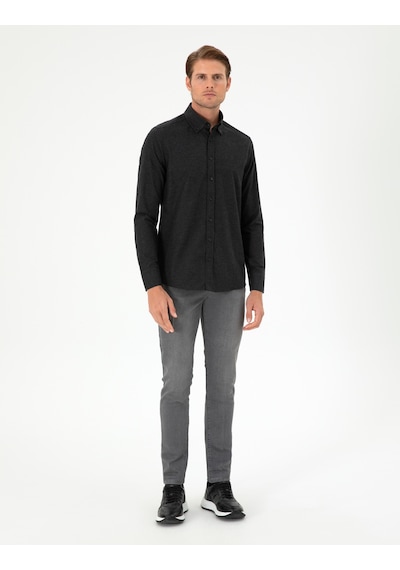 Pierre Cardin Erkek Siyah Gömlek Desenli 50292106-vr046 Siyah