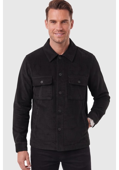 Rizzup Erkek Slim Fit Fitilli Kadife Siyah Ceket %100 Pamuk Düğmeli Cepli Astarsız 2701104 Rizzup Erkek Slim Fit Fitilli Kadife Siyah Ceket %100 Pamuk Düğmeli Cepli Astarsız 2701104