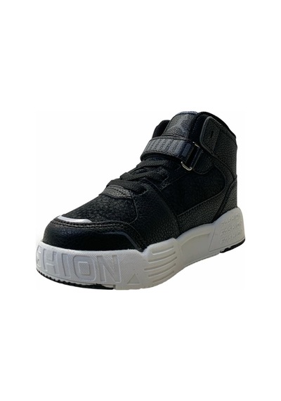 King Paolo King Hafif Çocuk Bilekli Sneaker Siyah