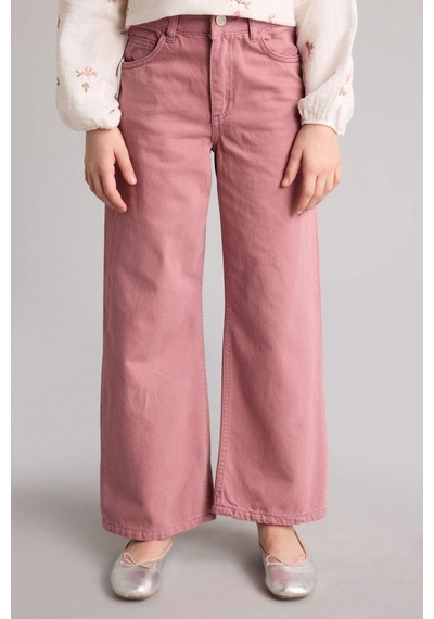 Defacto Straıght Wıde İspanyol Paça Gabardin Pantolon Kız Çocuk G0602a826spbr94 Bordo-br94